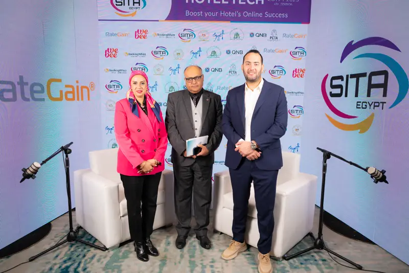 Guests in the Hotel Tech 2025 studio